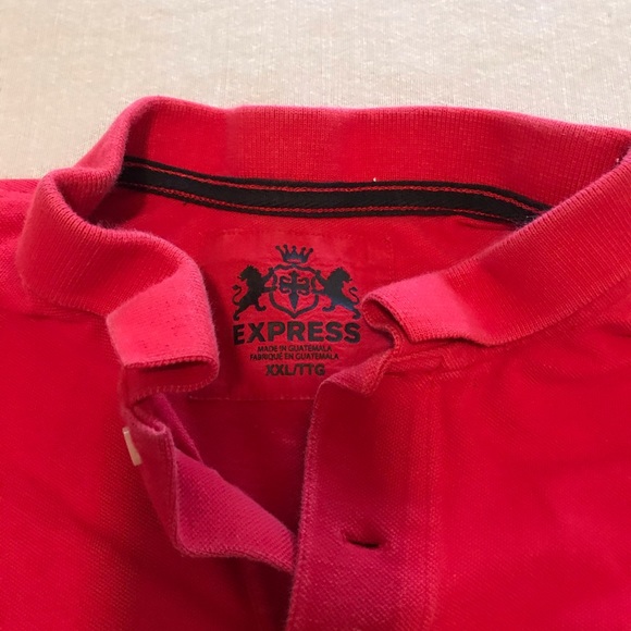 Express 2XL Red Polo Shirt - Picture 2 of 3